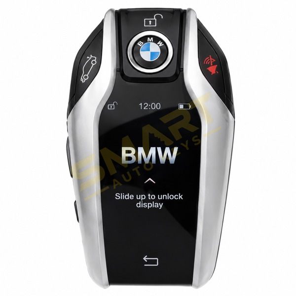 BMW 5 Series, 6 Series, 7 Series, 8 Series, iX3, X3, X4, X5, X6, X7 LCD Smart Key (BDC3) | Smart Auto Keys BMW 5 Series, 6 Series, 7 Series, 8 Series, iX3, X3, X4, X5, X6, X7 LCD Smart Key (BDC3) replacement spare car key - supplied, cut and programmed by Smart Auto Keys