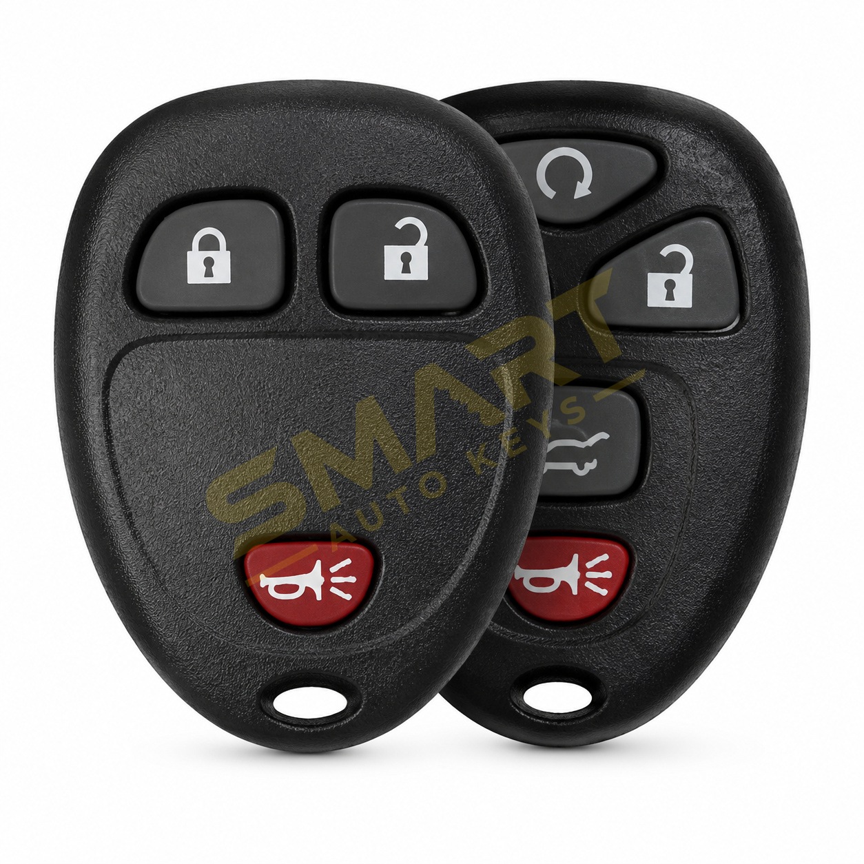 Buick / Cadillac / Chevrolet / GMC / Hummer / Pontiac / Saturn / Suzuki Enclave, Lucerne, DTS, Escalade, SRX, Avalanche, Captiva, Equinox, Express, Impala, Monte Carlo, Silverado, Suburban, Tahoe, Traverse, Acadia, Savana, Sierra, Yukon, H2, Torrent, Outlook, Vue, XL7 GM Remote OUC60270 | Smart Auto Keys Buick / Cadillac / Chevrolet / GMC / Hummer / Pontiac / Saturn / Suzuki Enclave, Lucerne, DTS, Escalade, SRX, Avalanche, Captiva, Equinox, Express, Impala, Monte Carlo, Silverado, Suburban, Tahoe, Traverse, Acadia, Savana, Sierra, Yukon, H2, Torrent, Outlook, Vue, XL7 GM Remote OUC60270 replacement spare car key - supplied, cut and programmed by Smart Auto Keys