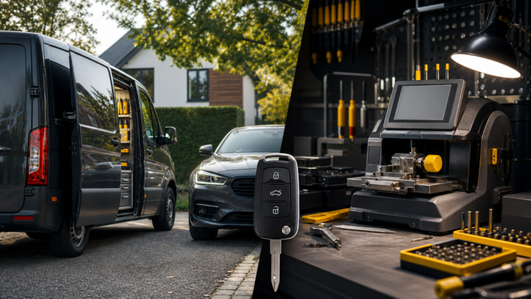 Mobile auto locksmith service compared with a workshop appointment