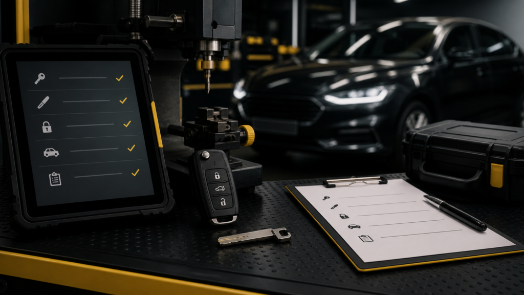 Replacement car key quote including cutting programming and testing in Doncaster